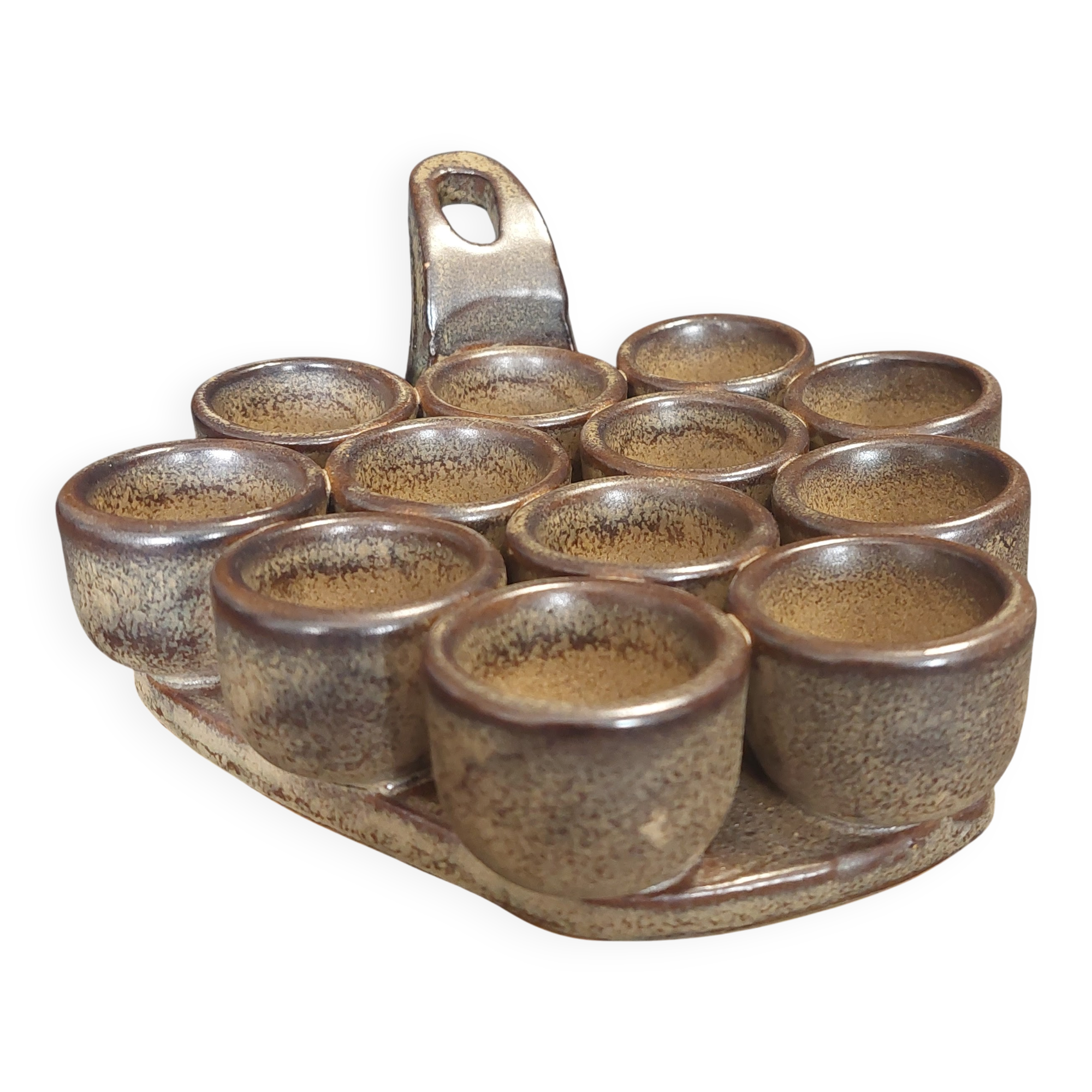 Snail dish Arts ceram grand feu Pointu Puisaye second half of the 20th century