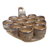Snail dish Arts ceram grand feu Pointu Puisaye second half of the 20th century