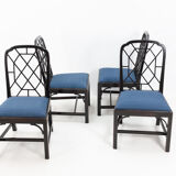 4 Chinese Chippendale chairs