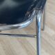 Dal Vera "Les Arcs" chair, black leather and chrome aluminum, 70s