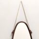 Oval Wall Mirror with Ebonized Beech Frame and a Nylon Rope, Italy