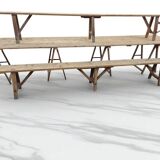 Harvest table and 2 benches, 1960