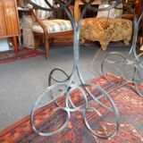 Wrought iron and marble console table