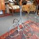 Wrought iron and marble console table