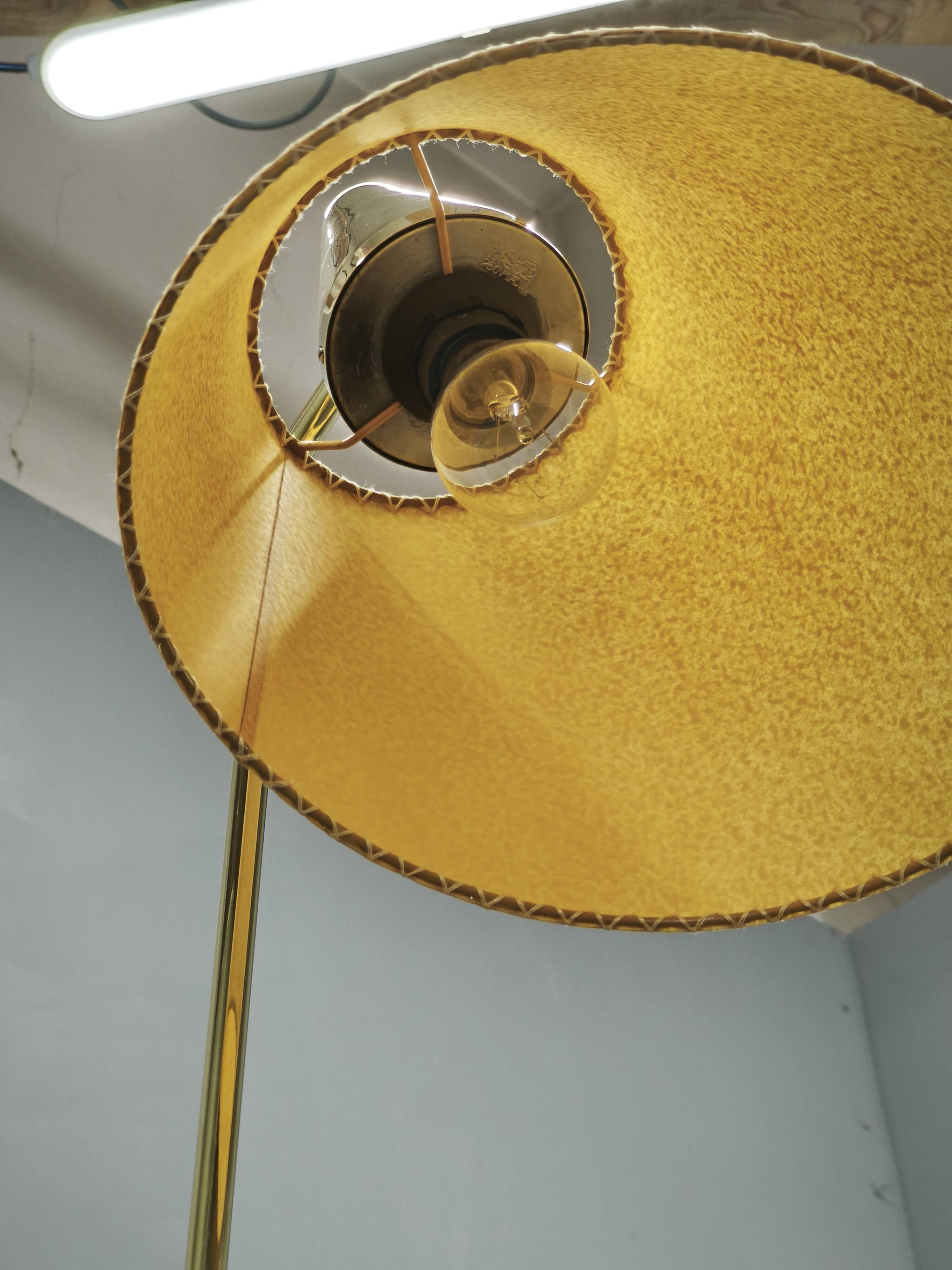 Josef Hurka Giraffe Brass Floor Lamp for Napako, Czechoslovakia, 1960s