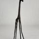 Girafe en bronze africain Dogon (Mali)