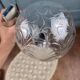 Vintage Space Age chrome wall light – Moulded glass globe