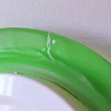 Glass and opaline wall lamp Italy 70s