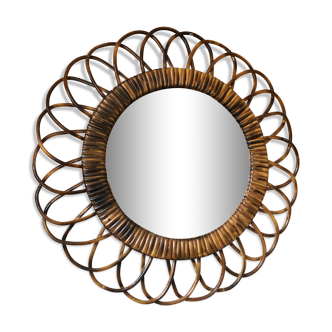 Rattan mirror 42cm