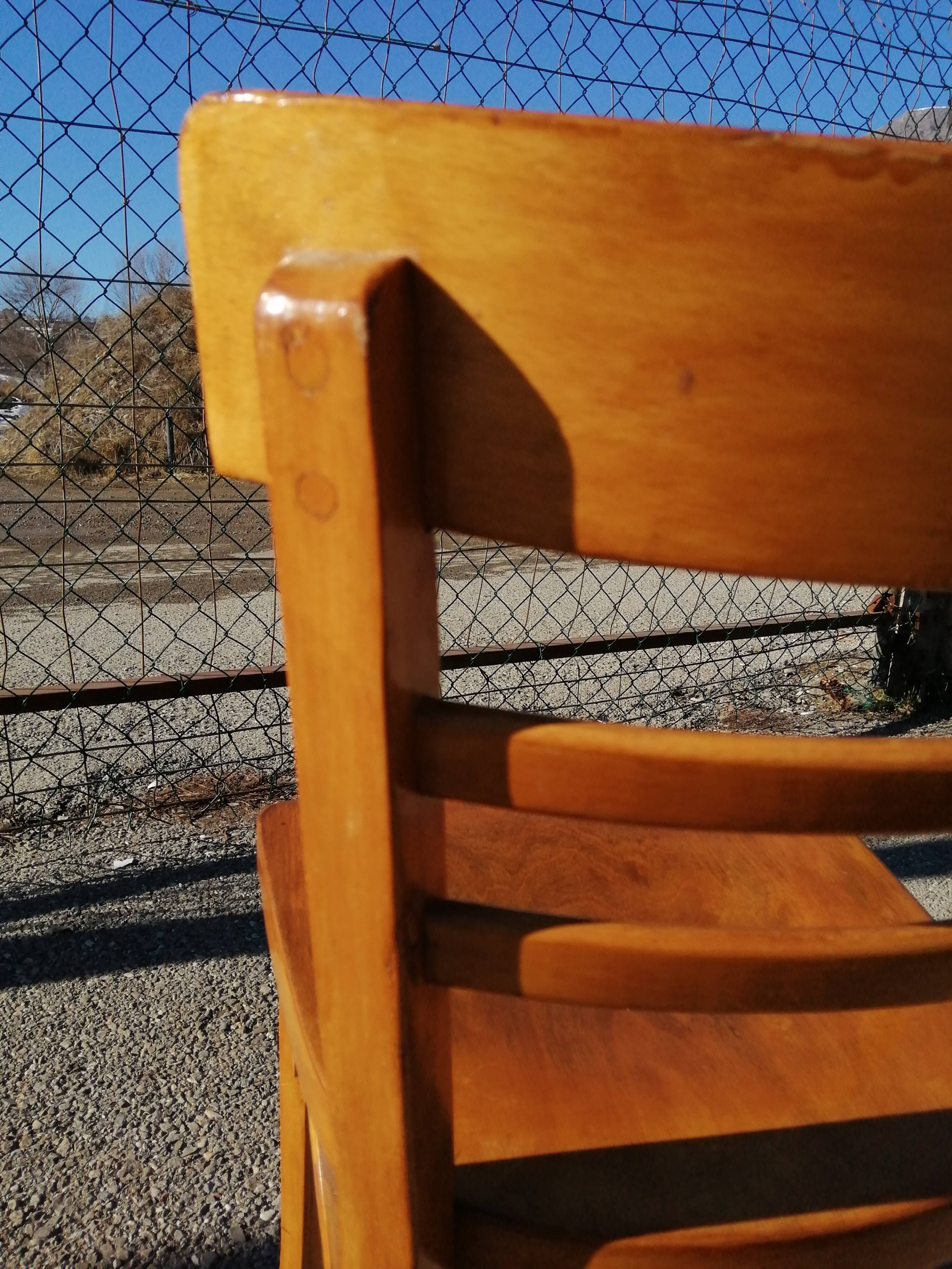 Series of 3 chairs bistrot bauhmann - vintage