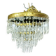 3-light bronze crystal ceiling light