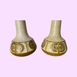 Set of 2 Søholm Table Lamps | Danish SOHOLM Designer Lamps From The Mid Century | Handmade Ceramics