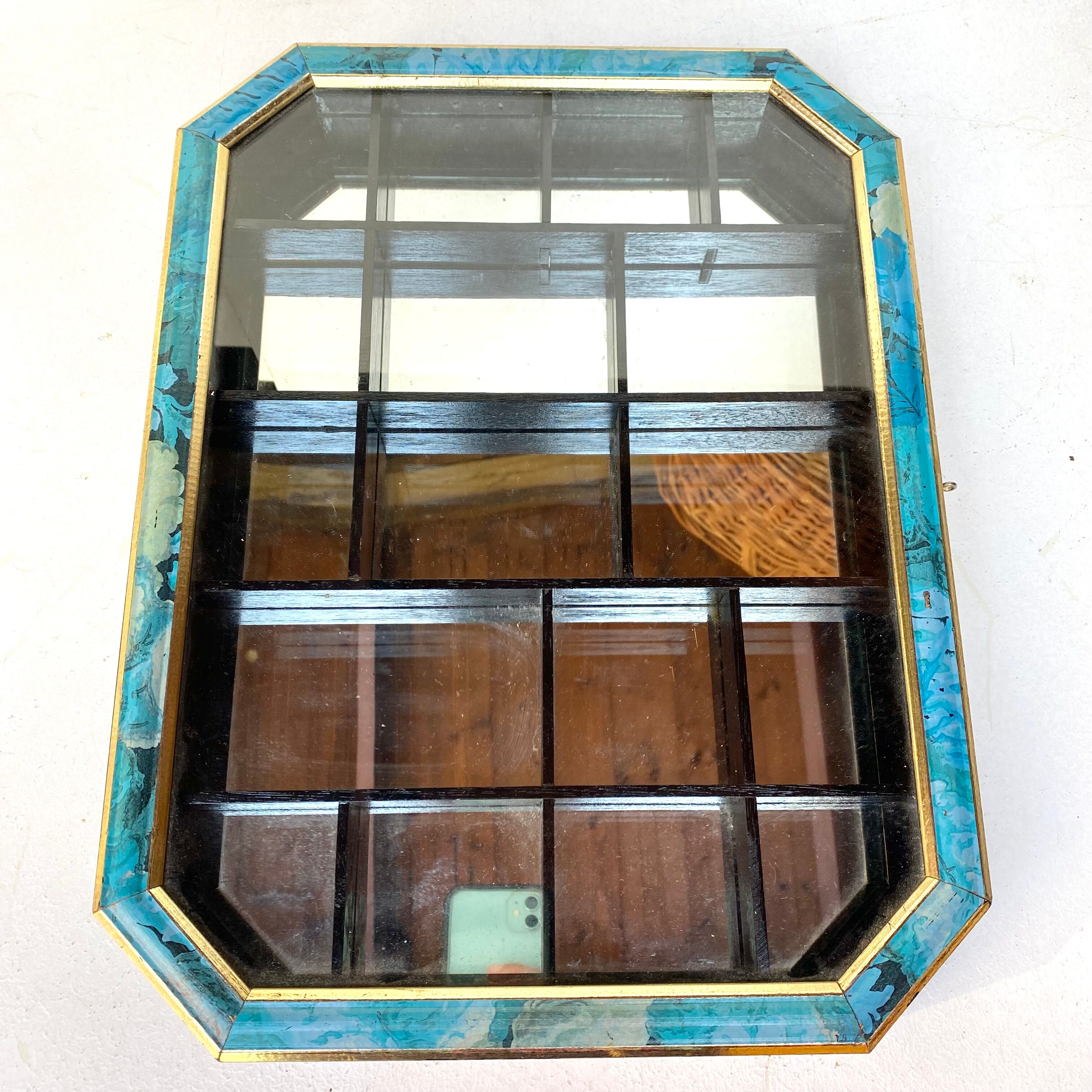 Vintage wall display cases