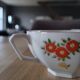 3 cups and saucers in fine porcelain