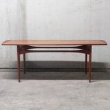 Table basse scandinave en teck de Kindt-Larsen
