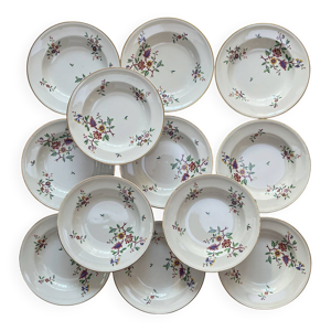 12 assiettes creuses - luneville