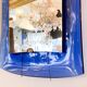 Mid-Century Modern Cobalt Blue Glass Mirror, Italy, 1950s