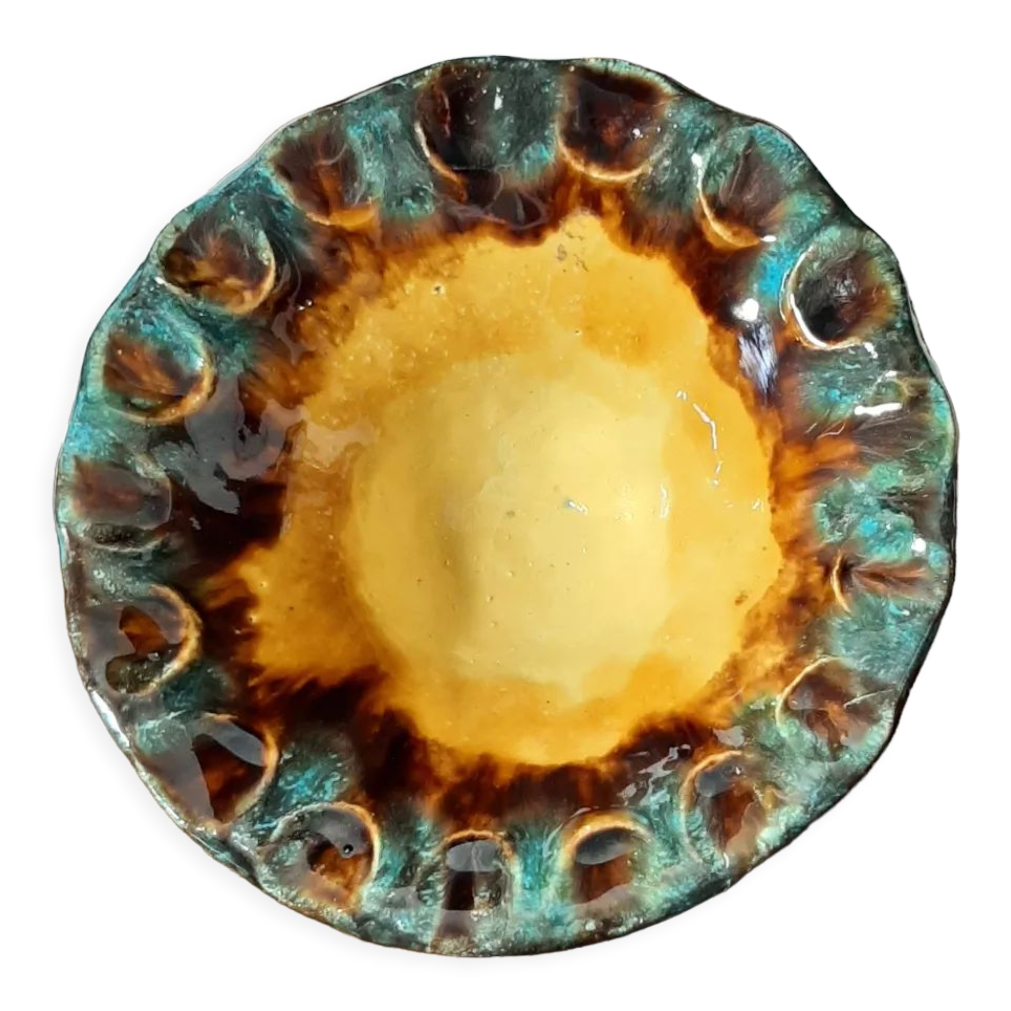 Mustard yellow ceramic 70s