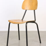 Chaise d’école en contreplaqué vintage