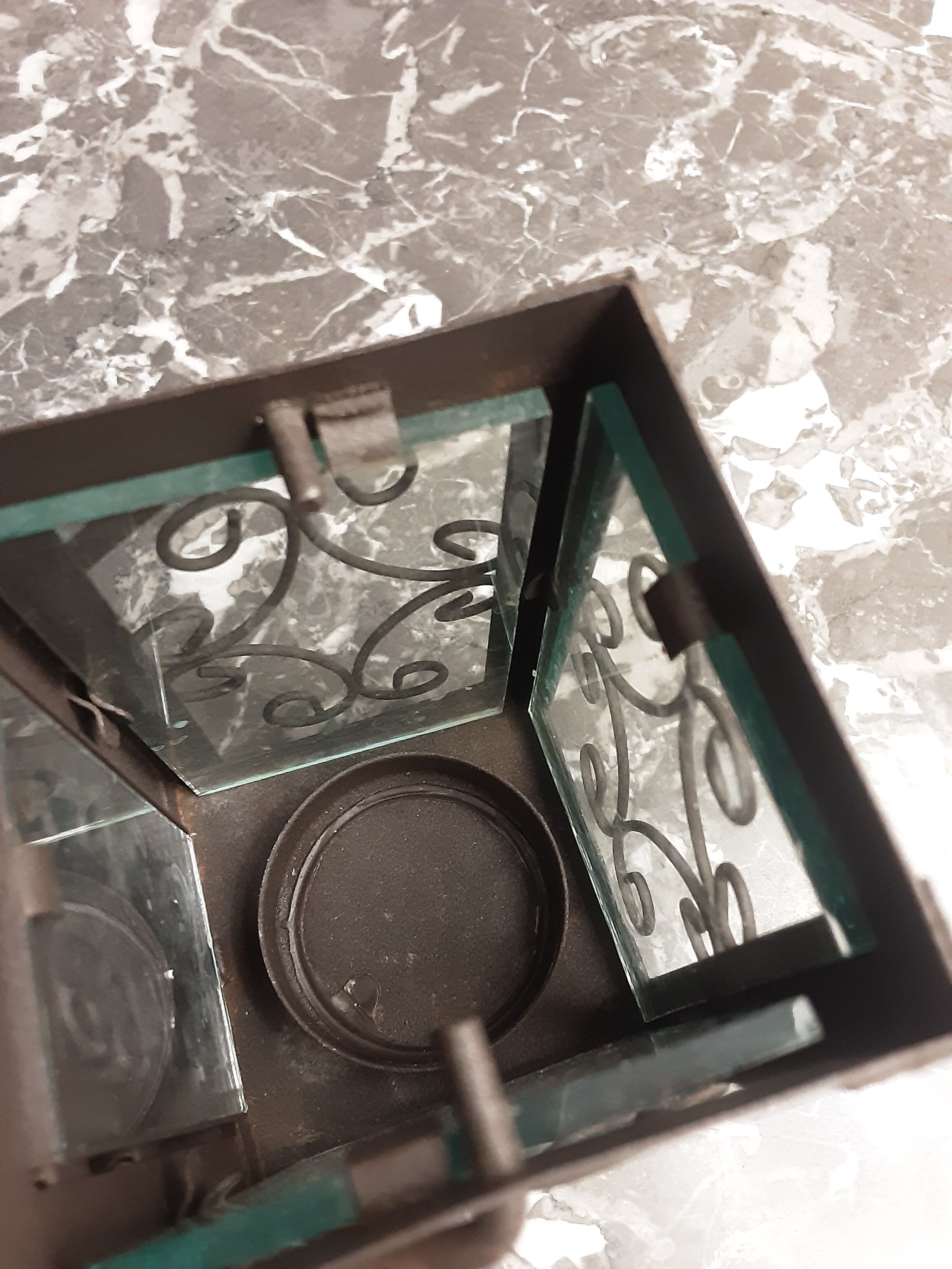 Metal glass lantern  year 85