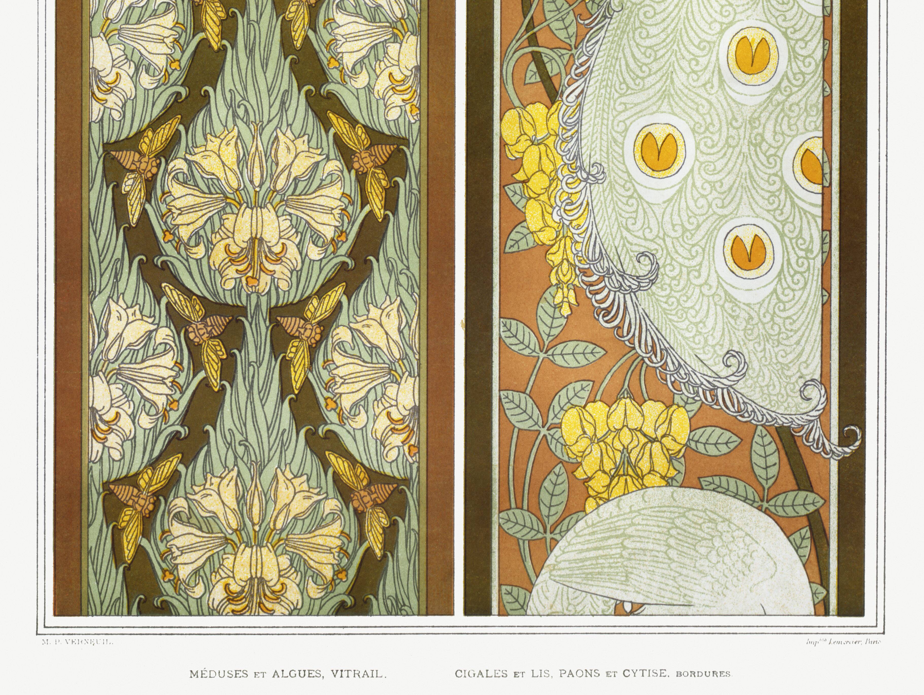 Poster “Medusa and Peacock”, after an Art Nouveau lithograph from 1897