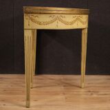 Italian lacquered demilune table in louis xvi style
