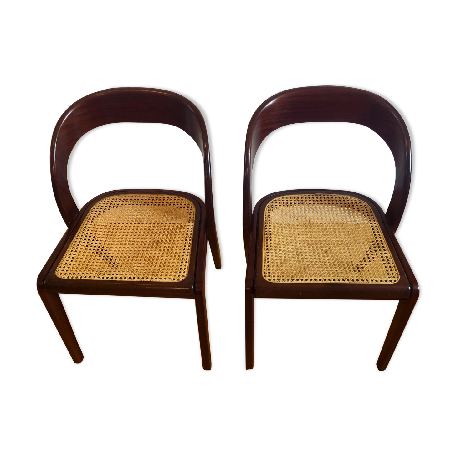 Pair of chairs Baumann model Gondole, 70s