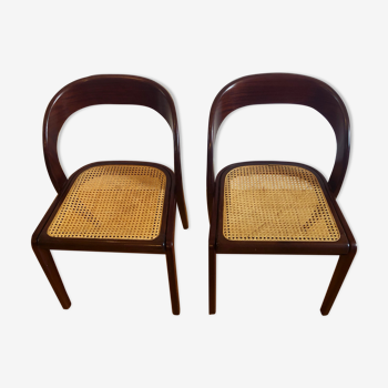 Paire de chaises Baumann modèle Gondole, années 70