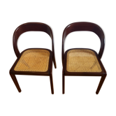 Pair of chairs Baumann model Gondole, 70s