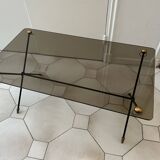 Table basse en verre fumé