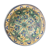 Large Dish Fez Morocco 19th 19th polychrome earthenware 35.3 cm