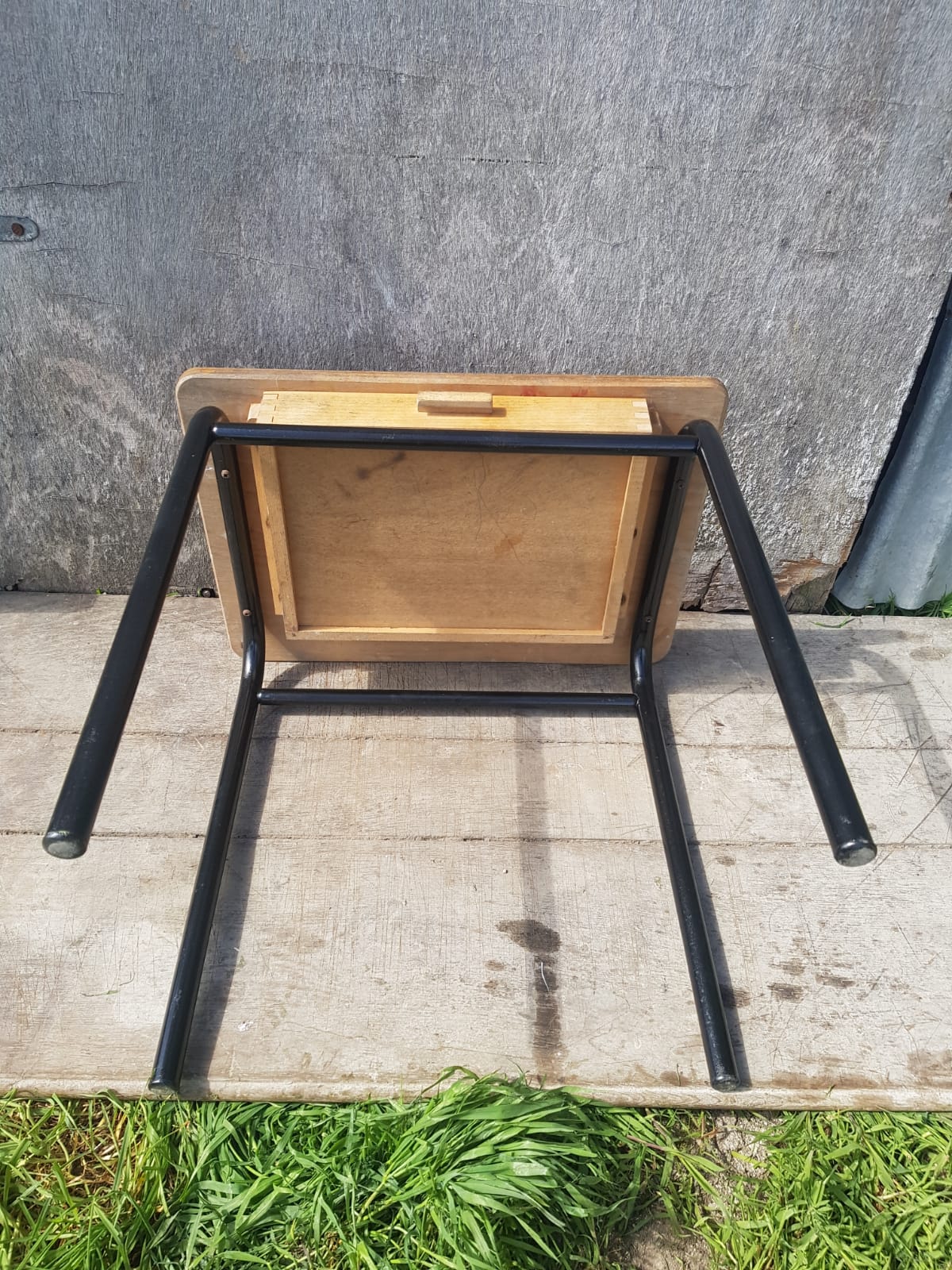 Former children's office Jacques Hitier mca 321 from mullca metal & vintage wood