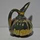 Ceramic pouring jug Rambervilliers art deco flamed sandstone metallic reflection