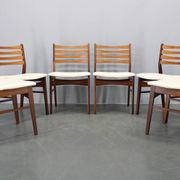 Set of six Danish mid-century teak dining chairs, Denmark, 1960s