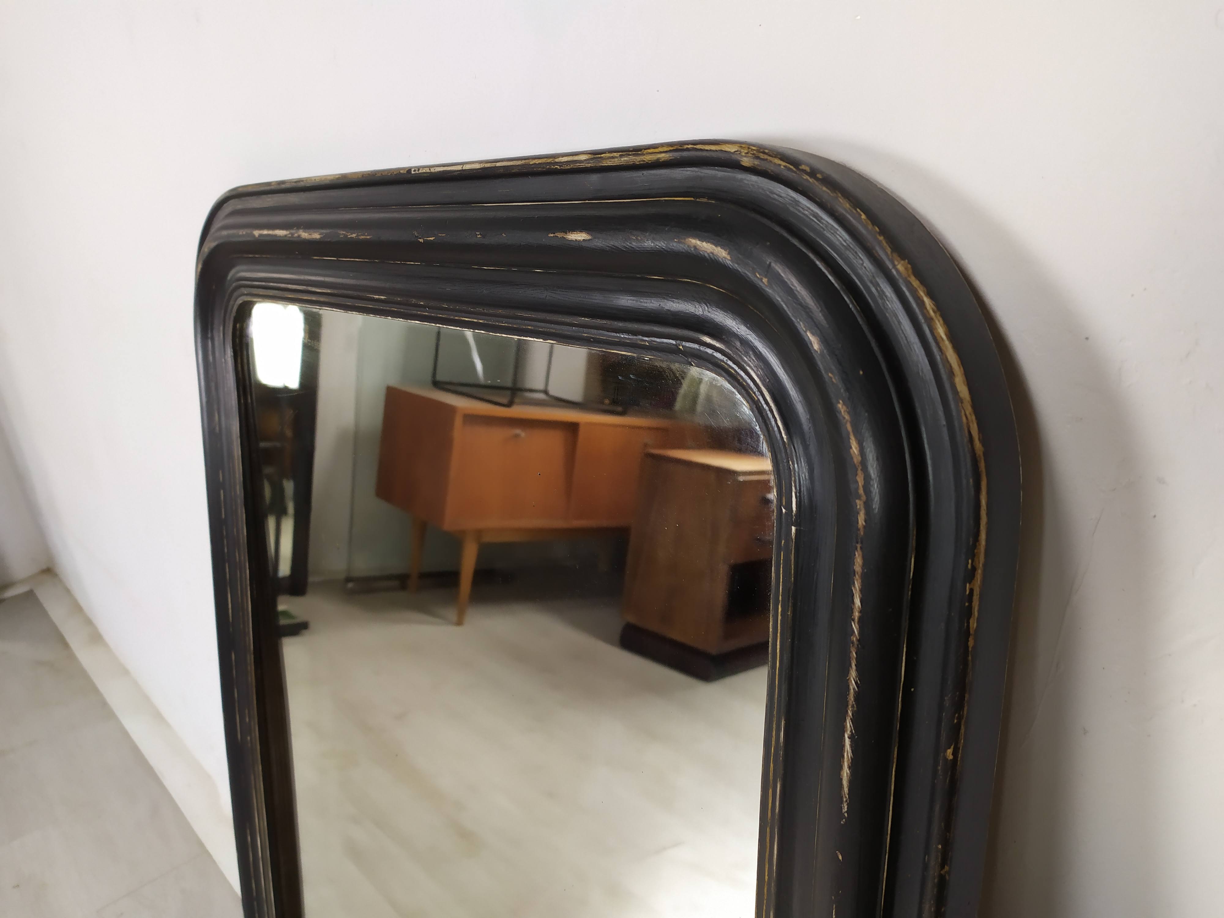 Black Louis Philippe mirror 68x95cm