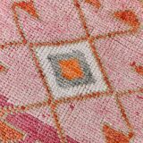 3x11 Red & Pink Super Soft Vintage Runner Rug, 98x335Cm