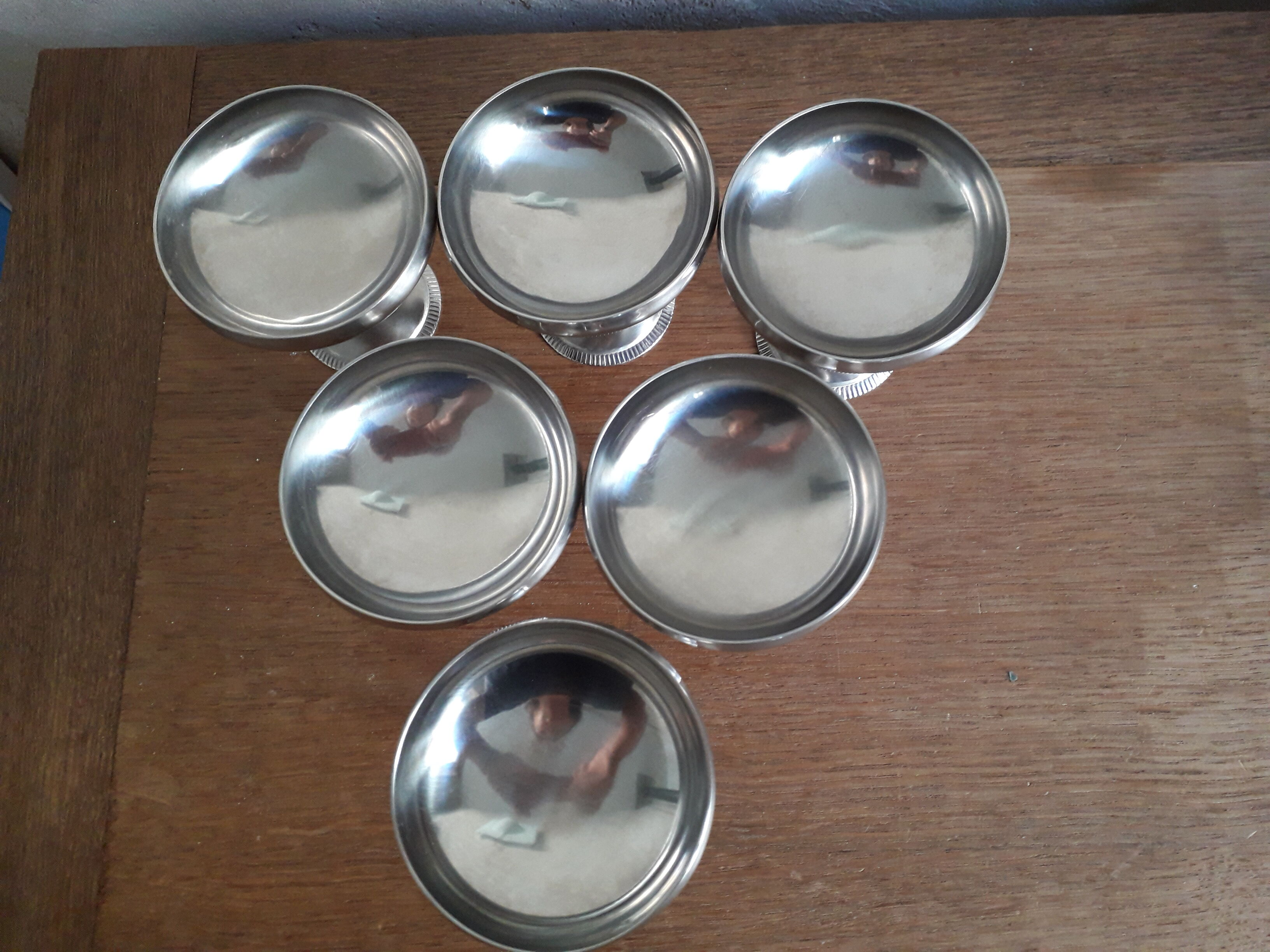 Set of 6 stainless steel ice cups letang remy 70s