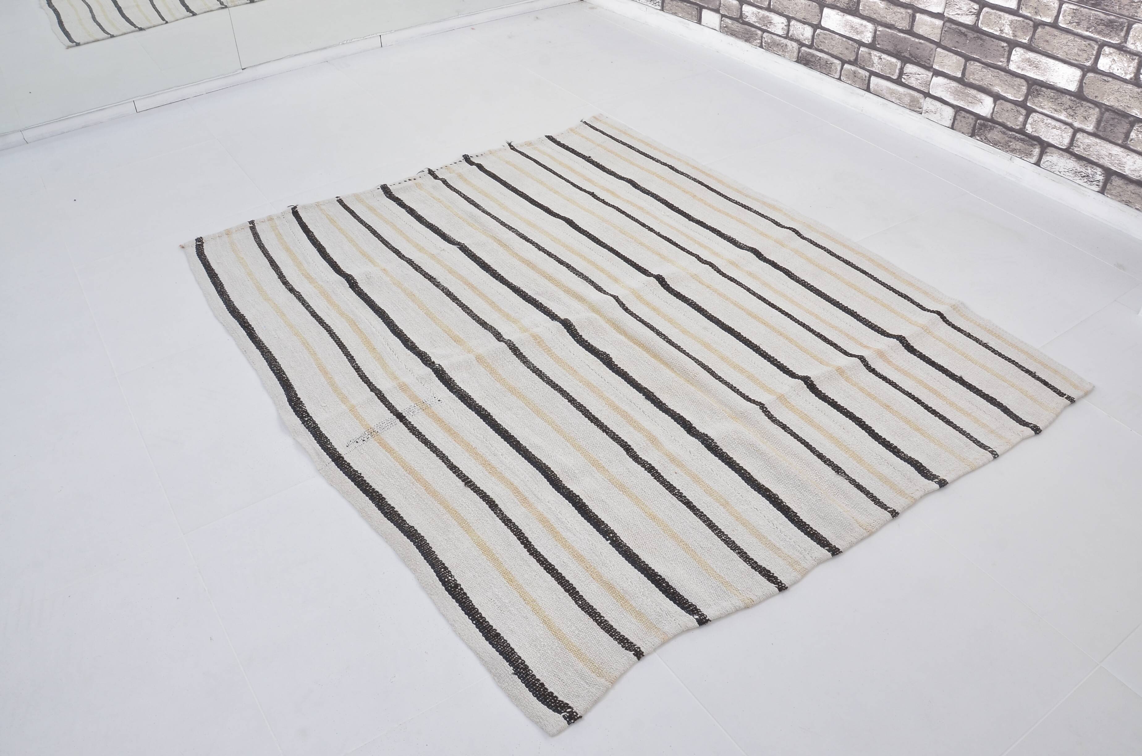 Turkish Striped Anatolian Hemp Kilim sku 3662