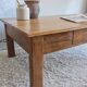 Vintage rectangular wooden coffee table