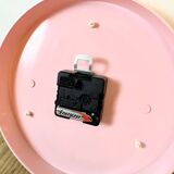 Vintage Pink East German Bakelite Wall Clock from Weimar, 1980s