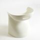 White stool by Winfried Staeb from the 1970s for the Form + Life Collection
