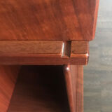 Gianfranco Frattini for Bernini italian wood leather swivel bookcase 1960s