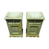 Pair of bedside painted