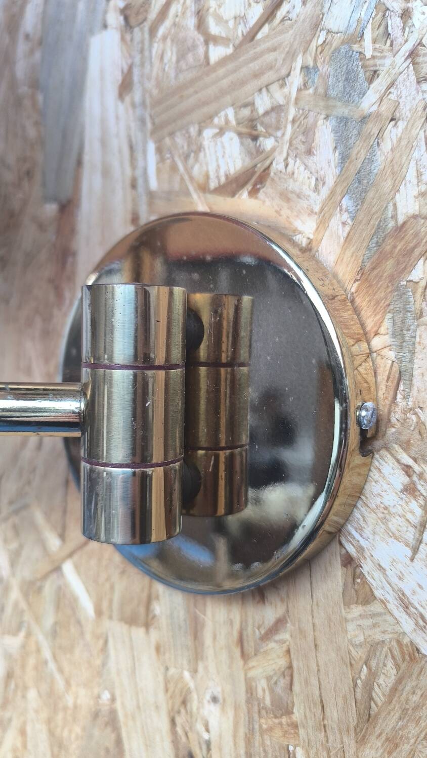 Pair of wall lights, reading light in gilded brass