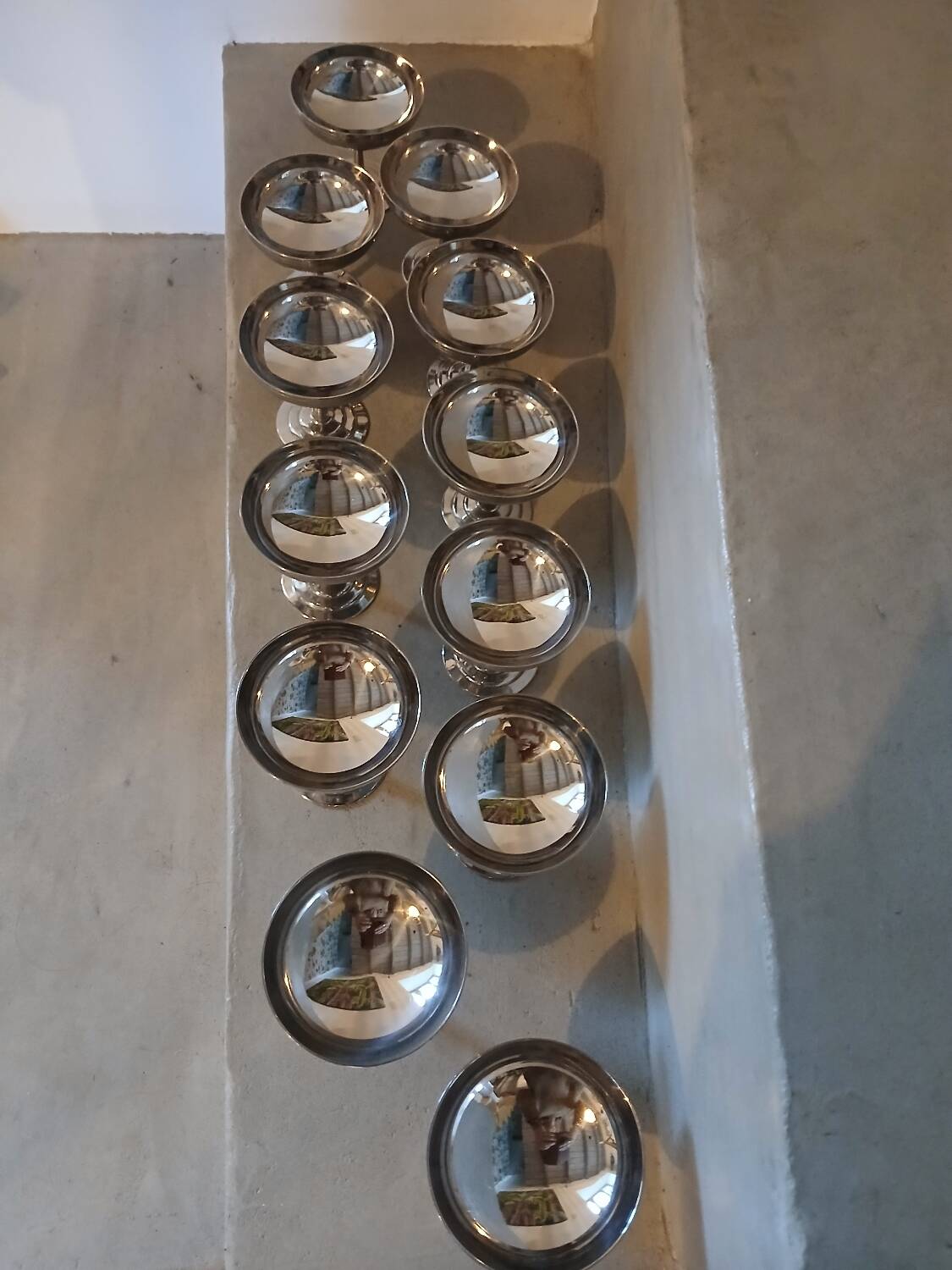 12 Letang and Remy stainless steel ice cream cups