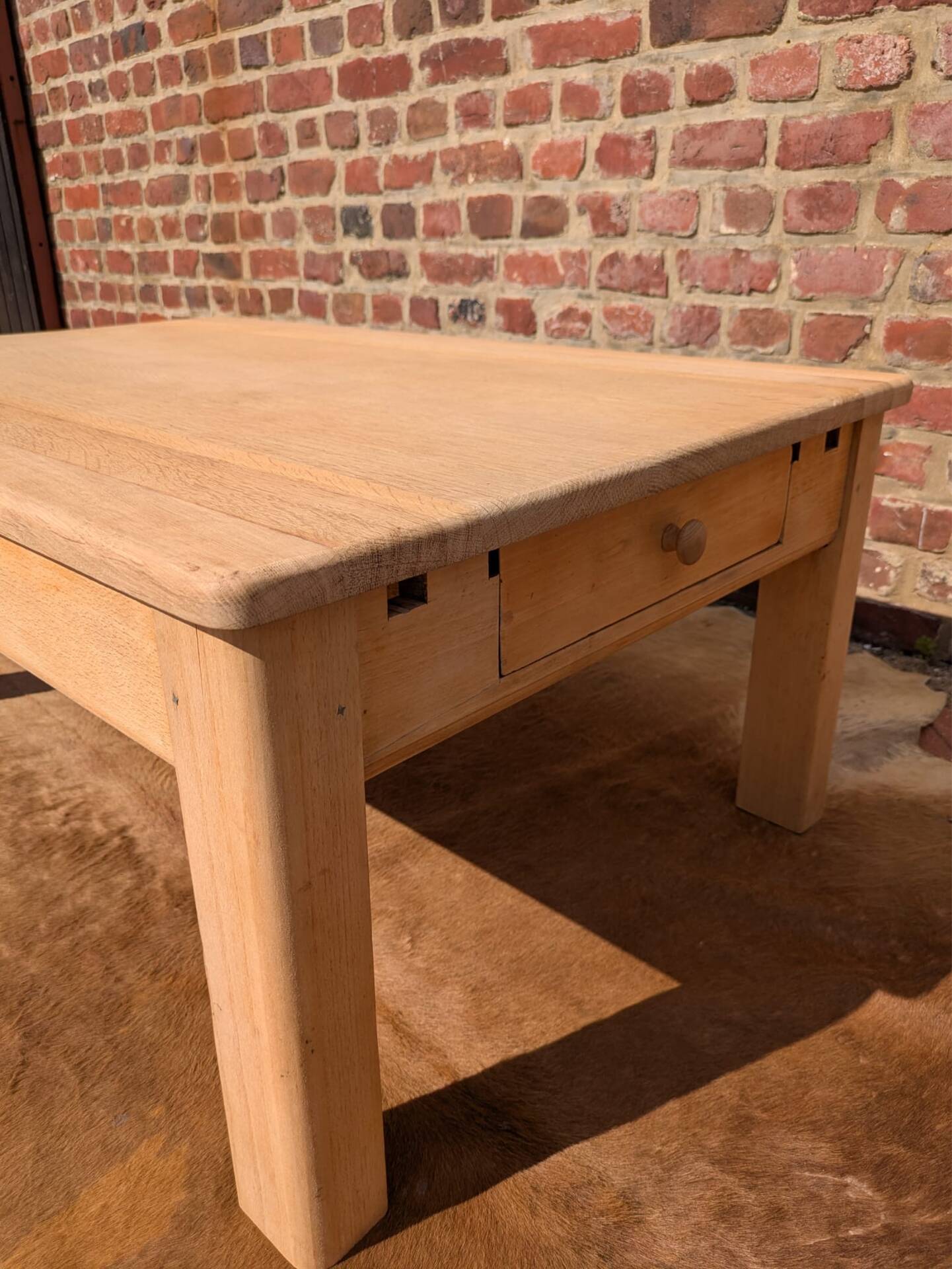 Light oak coffee table