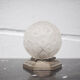 Charles Ranc art deco lamp, bedside lamp, nickel-plated bronze and glass globe