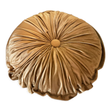Round cushion in bronze velvet