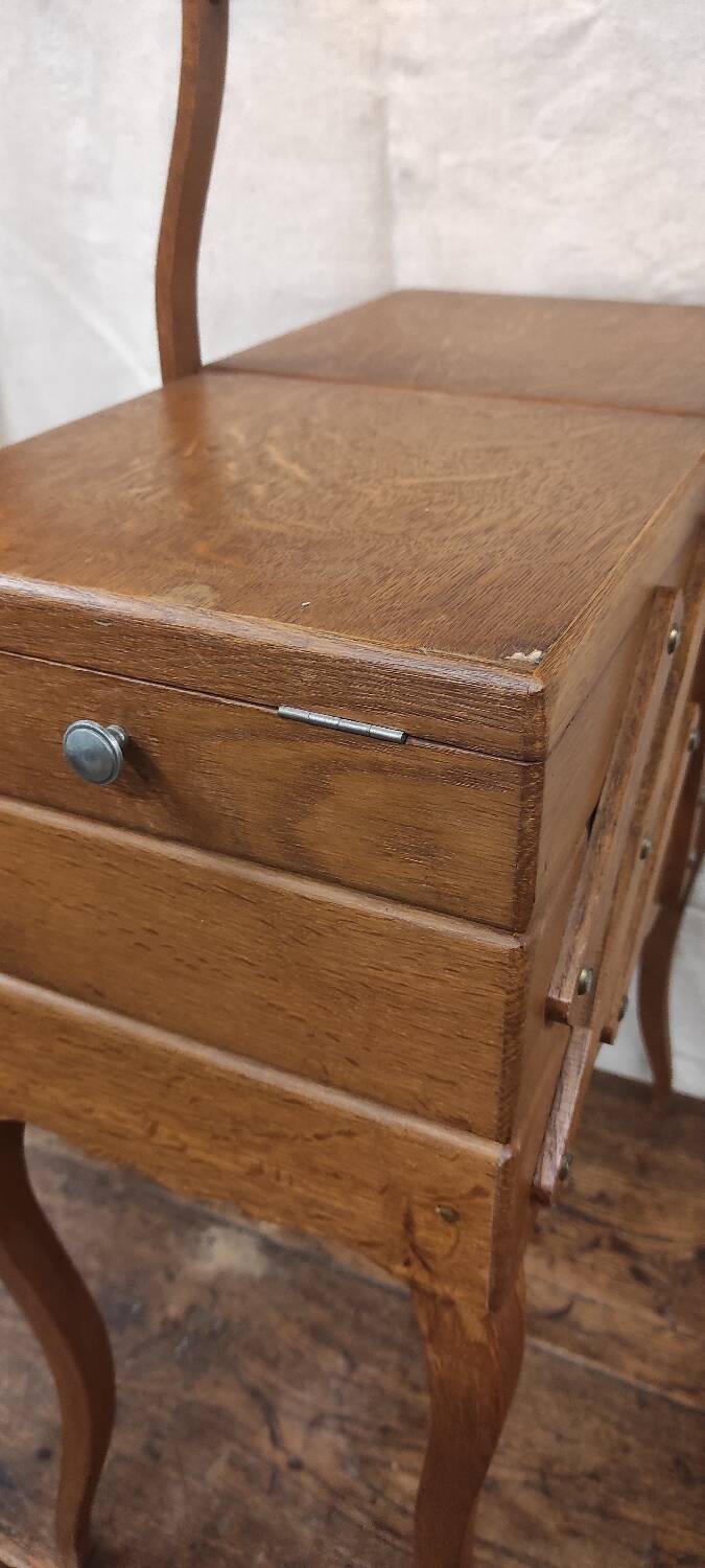 Old vintage seamstress worker on feet