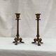 Old pair of bronze candlesticks